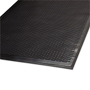 Guardian Clean Step Outdoor Rubber Scraper Mat, Black Ribbon Ribbed Polypropylene Surface, 36" x 60" (14030500)