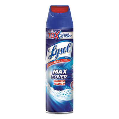 LYSOL Brand Max Foamer Bathroom Cleaner, Fresh Scent, 19 oz Aerosol Spray, 12/Carton (95026)