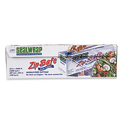 AEP Industries Inc. SEALWRAP ZIPSAFE FOOD WRAP FILM WITH SLIDE CUTTERS, 18'' X 2,000 FT ROLL (940756)