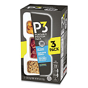 P3 PORTABLE PROTEIN PACK WITH PLANTERS PEANUTS, HONEY ROASTED PEANUTS/MAPLE HAM JERKY/SUNFLOWER KERNELS, 3/PACK (2830803)