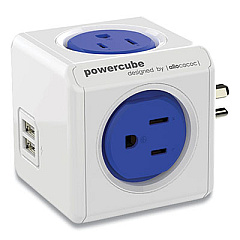Allocacoc PowerCube Original USB, Blue/White (4220BLUSOUPC)