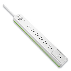 APC ESSENTIAL SURGEARREST SURGE PROTECTOR, 7 AC OUTLETS, 6 FT CORD, 1440 J, WHITE (2716183)
