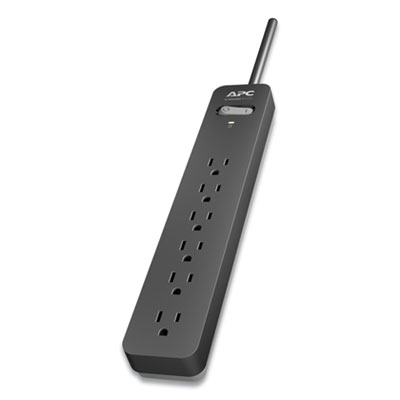 APC ESSENTIAL SURGEARREST SURGE PROTECTOR, 6 AC OUTLETS, 10 FT CORD, 1080 J, BLACK (24380480)