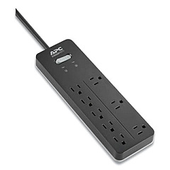 APC HOME OFFICE SURGEARREST POWER SURGE PROTECTOR, 8 AC OUTLETS, 6 FT CORD, 2160 J, BLACK (24380484)