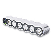 360 Electrical POWERCURVE 2.1 SURGE PROTECTOR, 5 AC OUTLETS, 2 USB PORTS, 4 FT CORD, 2160 J, WHITE/BLACK (2481424)