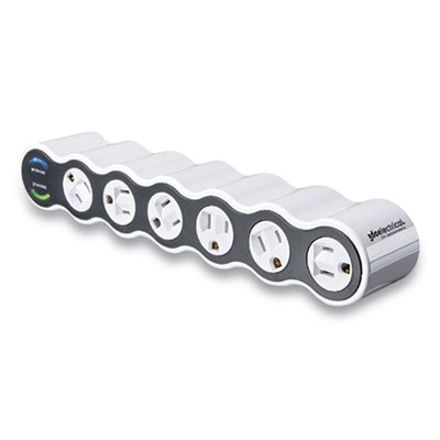 360 Electrical PowerCurve Surge Protector, 6 AC Outlets, 4 ft Cord, 1080 J, White/Black (36051)