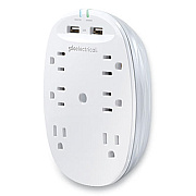 360 Electrical STUDIO 3.4 SURGE PROTECTOR WITH USB, 6 AC OUTLETS, 2 USB PORTS, 900 J, WHITE/PEARL (24285923)
