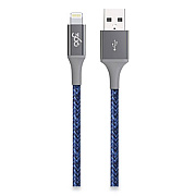 360 Electrical Authentic Collection Apple Lightning to USB Cable, 4 ft, Navy (360650NV)