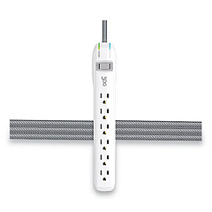 360 Electrical HABITAT 6-OUTLET SURGE PROTECTOR, 6 FT CORD, TUNGSTEN (24300812)