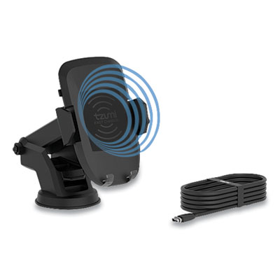 Tzumi WIRELESS CHARGING AUTO DASHBOARD MOUNT, QI WIRELESS CHARGING, BLACK (2846166)