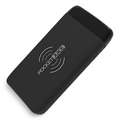 Tzumi POCKETJUICE WIRELESS PORTABLE CHARGER, 12,000 MAH, QI WIRELESS CHARGING, BLACK (2846527)