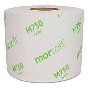 Morcon Tissue MORSOFT CONTROLLED BATH TISSUE, SPLIT-CORE, SEPTIC SAFE, 2-PLY, WHITE, INDIVIDUALLY WRAPPED, 750 SHEETS/ROLL, 48 ROLLS/CARTON (M750)