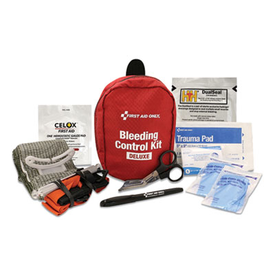 First Aid Only Deluxe Pro Bleeding Control Kit, 5 x 7 x 4 (91138)