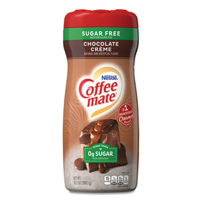 Coffee mate Sugar Free Chocolate Cream Powdered Creamer, 10.2 oz Canister, 6/Carton (59573CT)