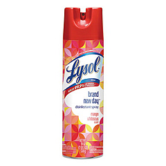 LYSOL Brand DISINFECTANT SPRAY, MANGO AND HIBISCUS, 19 OZ AEROSOL, 6/CARTON (98365CT)
