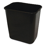 Impact Soft-Sided Wastebasket, Rectangular, Polyethylene, 28 qt, Black (77025)