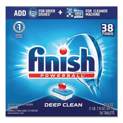 FINISH Powerball Dishwasher Tabs, Fresh Scent, 38/Box (20622)