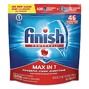 FINISH Powerball Max in 1 Dishwasher Tabs, Original Scent, 46/Pack, 4 Packs/Carton (20605CT)
