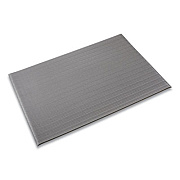 Crown Ribbed Vinyl Anti-Fatigue Mat, Rectangular, Gray Ribbed Surface, 24" x 36" (FL2436GY)