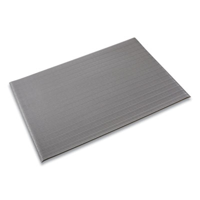Crown Ribbed Vinyl Anti-Fatigue Mat, Rectangular, Gray Ribbed Surface, 24" x 36" (FL2436GY)
