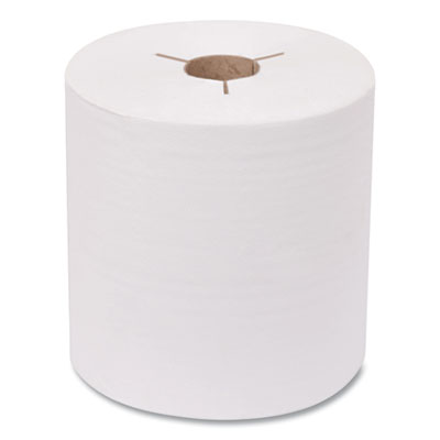 Tork Advanced Hand Towel Roll, Notched, 1-Ply, 8" x 800 ft, White, 6 Rolls/Carton (8038050)