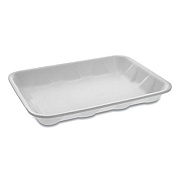 Pactiv Evergreen Meat Tray, #4 Deep, 9.5 x 7 x 1.25, White, 500/Carton (0TF104D1)