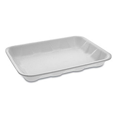 Pactiv Evergreen Meat Tray, #4 Deep, 9.5 x 7 x 1.25, White, 500/Carton (0TF104D1)