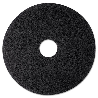 3M Low-Speed High Productivity Floor Pads 7300, 12" Diameter, Black, 5/Carton (08270)