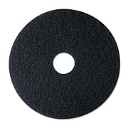 3M Low-Speed Stripper Floor Pad 7200, 12" Diameter, Black, 5/Carton (08374)