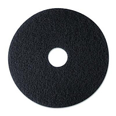 3M Low-Speed Stripper Floor Pad 7200, 12" Diameter, Black, 5/Carton (08374)