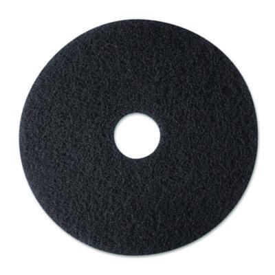 3M Low-Speed Stripper Floor Pad 7200, 12" Diameter, Black, 5/Carton (08374)