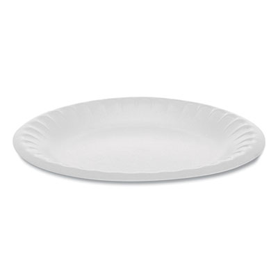 Pactiv Evergreen Unlaminated Foam Dinnerware, Plate, 6" dia, White, 1,000/Carton (YTH10006)