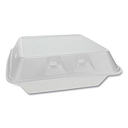 Pactiv Evergreen SmartLock Vented Foam Hinged Lid Containers, 3-Compartment, 9 x 9.25 x 3.25, White, 150/Carton (YHLWV903)