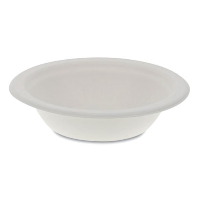 Pactiv Evergreen EarthChoice Compostable Fiber-Blend Bagasse Dinnerware, Bowl, 6.38" dia, 12 oz, Natural, 1,000/Carton (MC500120001)