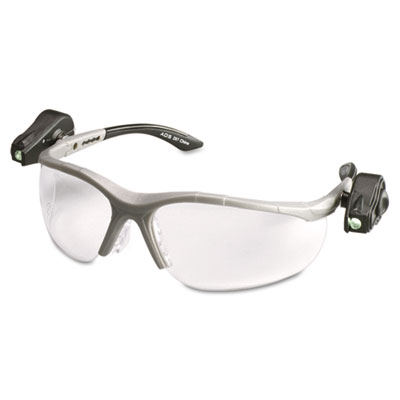 3M Lightvision Safety Glasses W/led Lights, Clear Antifog Lens, Gray Frame (114760000010)