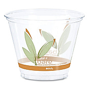 Dart Bare Eco-Forward RPET Cold Cups, ProPlanet Seal, 9 oz, Plastic, Leaf Design, 1,000/Carton (RTP9RBARE)