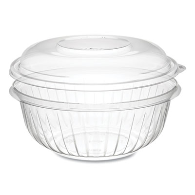 Dart PresentaBowls Bowl/Lid Combo-Paks, 32 oz, Clear, Plastic, 63/Pack, 4 Pack/Carton (C32BCD)