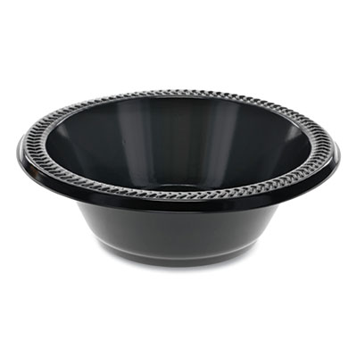 Pactiv Evergreen Prairieware OPS Dinnerware, Bowl, 12 oz, 5" dia, Black, 1,000/Carton (YPIB12E)