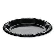 Pactiv Evergreen Prairieware OPS Dinnerware, Plate, 10.25" dia, Black, 500/Carton (PI10E)