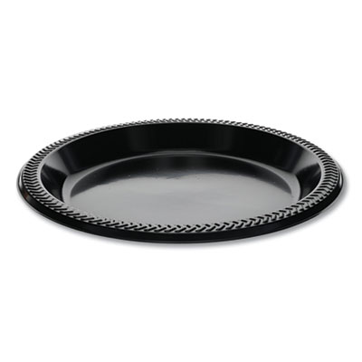 Pactiv Evergreen Prairieware OPS Dinnerware, Plate, 10.25" dia, Black, 500/Carton (PI10E)