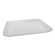 Pactiv Evergreen Supermarket Tray, #1014 Family Pack Tray, 13.88 x 9.88 x 1, White, 100/Carton (HTF110140000)