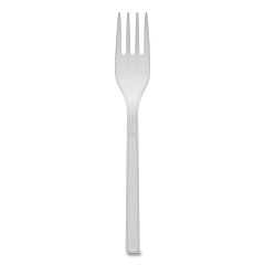 Pactiv POLYPROPYLENE CUTLERY, HEAVYWEIGHT, FORK, 6.63", WHITE, 1,000/CARTON (YGWFW)