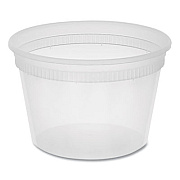 Pactiv Evergreen DELItainer Microwavable Container Bulk, 16 oz, 4.55 x 4.55 x 3.05, Natural, 480/Carton (SD5016Y)
