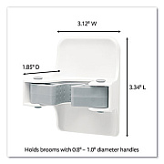 Command BROOM GRIPPER, 3.12W X 1.85D X 3.34H, WHITE/GRAY, 2 GRIPPERS/4 STRIPS (2363842)