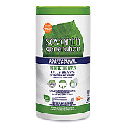 Seventh Generation Professional Disinfecting Multi-Surface Wipes, 8 x 7, Lemongrass Citrus, 70/Canister (44753EA)