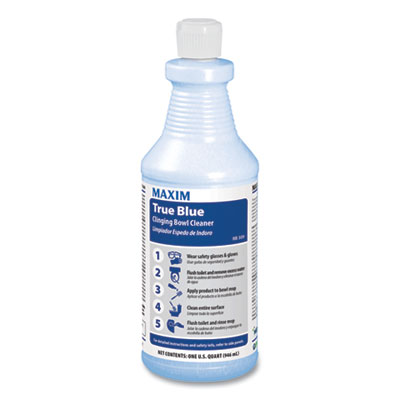 Maxim True Blue Clinging Bowl Cleaner, Mint Scent, 32 oz Bottle, 12/Carton (03090012)