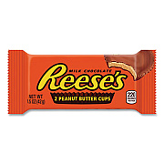 Reese's Peanut Butter Cups Bar, Full Size, 1.5 oz Bar, 2 Cups/Bar, 36 Bars/Box (20900149)