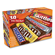 MARS Full-Size Candy Bars Variety Pack, Assorted, 30 Bars/Box (22000084)