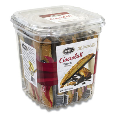Nonni's Biscotti, Cioccolati Dark Chocolate Almond, 0.85 oz Individually Wrapped, 25/Pack (20900322)
