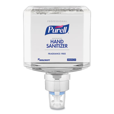 AbilityOne 8520016842496, SKILCRAFT PURELL PROFESSIONAL ADVANCED REFILL FOAM HAND SANITIZER, 1,200 ML, 2/BOX